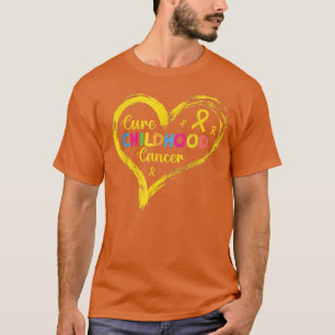 T-shirt Cure Cancer de l'enfant Coeur Cancer de l'enfant S