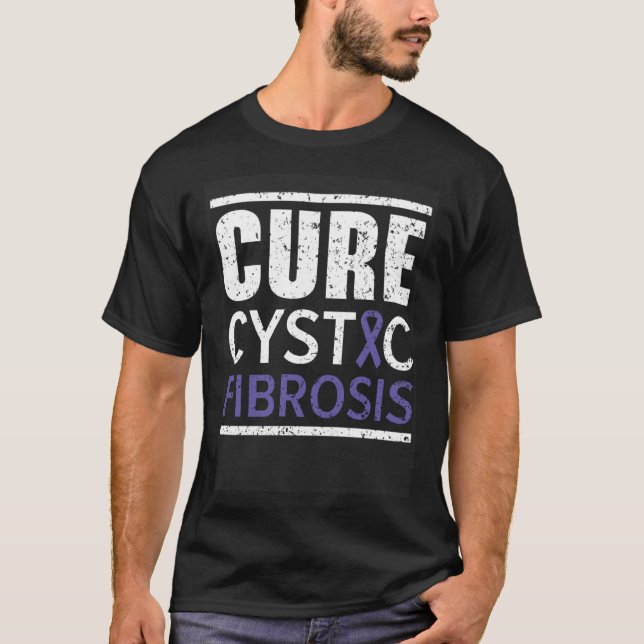 T-shirt Cure Cystic Fibrosis Warrior Cystic Fibrosis Suppo (Devant)