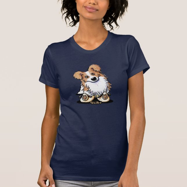 T-shirt Curieux Collie Bordure Or (Devant)