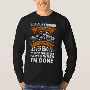 T-shirt Curieux Compétent Et Intelligent Funny Car Auto Ca