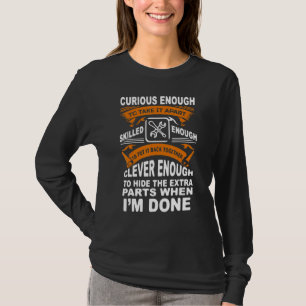 T-shirt Curieux Compétent Et Intelligent Funny Car Auto Ca