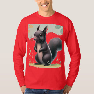 T-shirt "Curieux écureuil noir dans le parc - Nature-Inspi