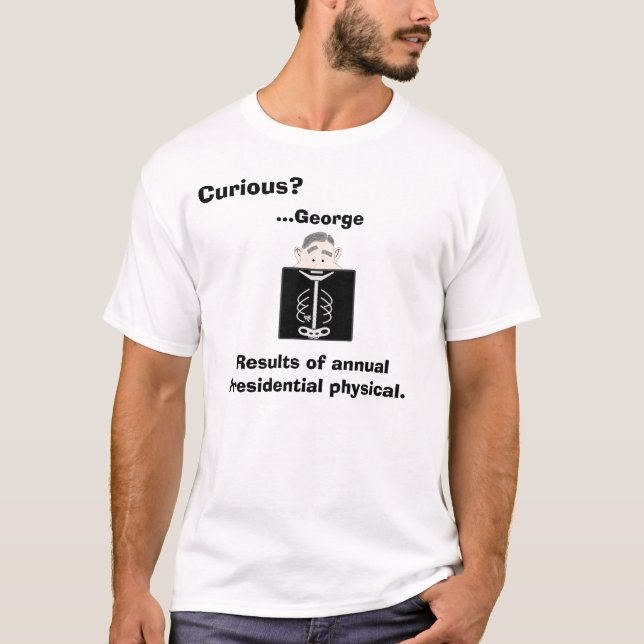T-shirt Curieux ? George, résultat d'examen médical (Devant)