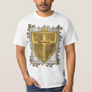 T-shirt Curl Fleur De Lis Shield