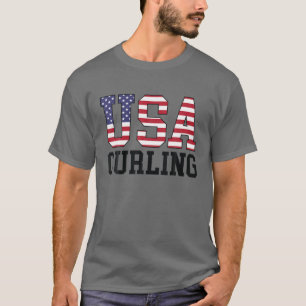 T-shirt Curleur de drapeau américain - Curling américain