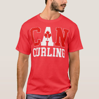 T-shirt Curleur du drapeau du Canada - Canadian CAN Curlin