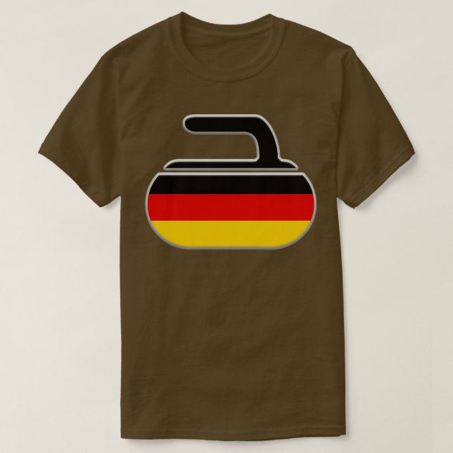 T-shirt Curling Allemand Drapeau Curling Pierre (Design devant)