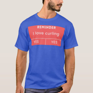 T-shirt curling amoureux curling curling drôle