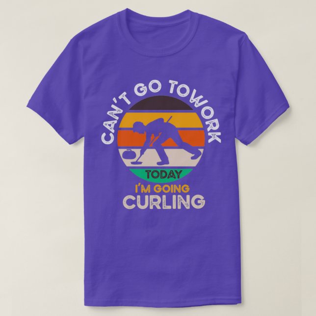 T-shirt Curling Curling Curling Sports d'hiver Curling (Design devant)