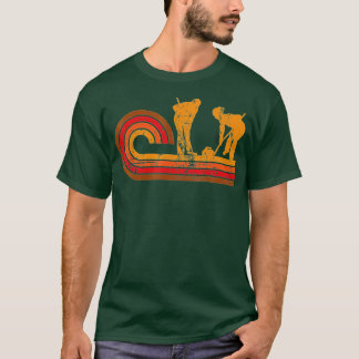 T-shirt Curling de style rétro Silhouette Curling -gigapix