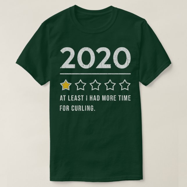T-shirt Curling Dire drôle 2020 (Design devant)
