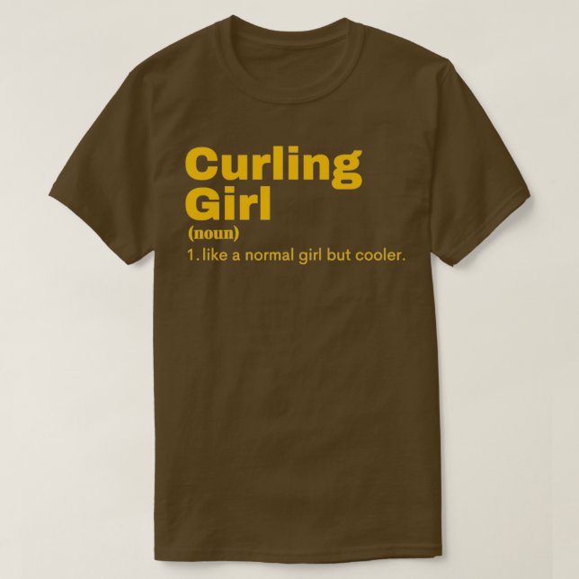 T-shirt Curling Girl Curling (Design devant)
