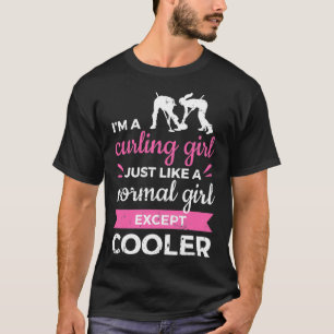 T-shirt Curling Girl Curling glace Curling Sports d'hiver
