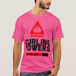 T-shirt Curling glace pierres de curling balai tournoi cad