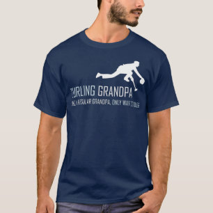T-shirt Curling grand-père amusant Curler traîneau cadea