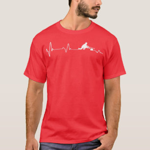 T-shirt Curling Heartbeat Ekg Pulse Curl Idée de pierre
