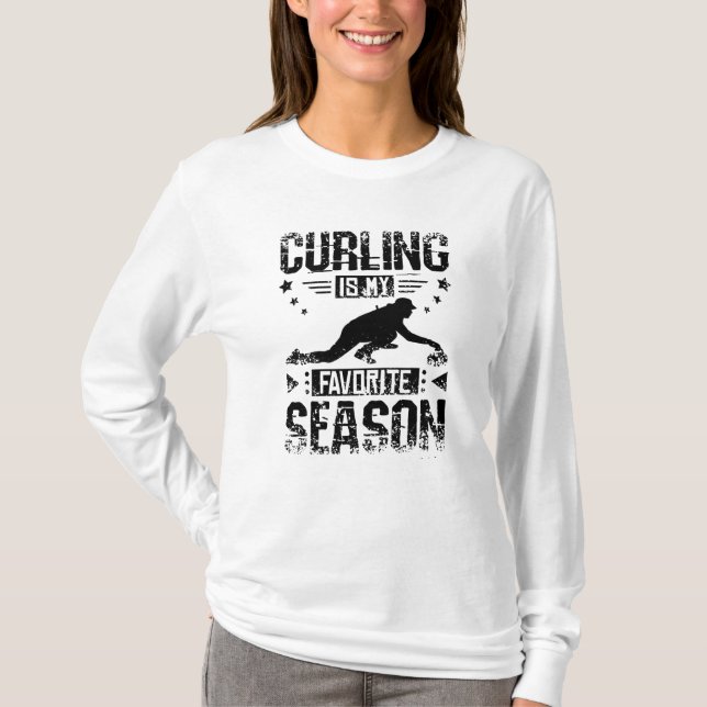 T-shirt Curling Is My Season (Devant)
