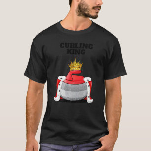 T-shirt Curling King Boys Curling Team Joueur Curler Mens