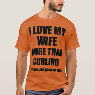 T-shirt Curling Mari Drôle Valentine Idée Cadeau Pour Mon