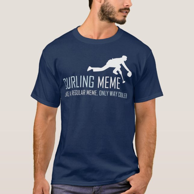 T-shirt Curling mème drôle Curler traîneau cadeau (Devant)