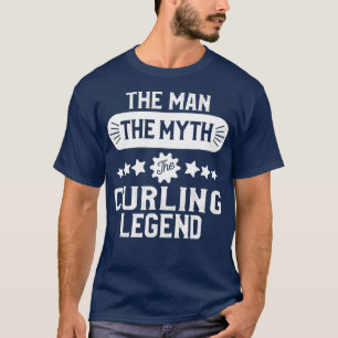 T-shirt Curling pour hommes drôle Curler cadeau pour pères