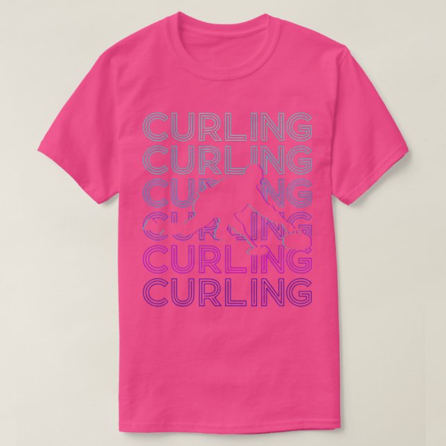 T-shirt Curling Retro (1) -gigapixel-échelle-standard-2_00 (Design devant)