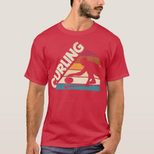 T-shirt Curling Sport Curler Joueur Silhouette