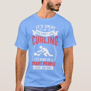 T-shirt Curling Sport Jeu Curler Joueur Pierres Broom Curl