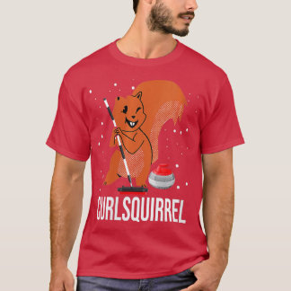 T-shirt Curling Sport Mascotte Curlsquirrel Curling S