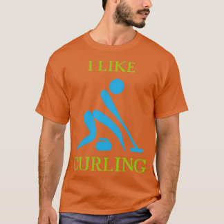 T-shirt Curling Sport Sporty Mouvement cadeau amusant Ice 