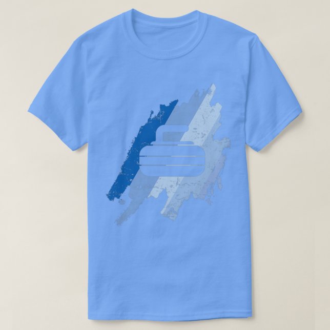 T-shirt Curling Sports d'hiver Gripper en pierre de glace (Design devant)