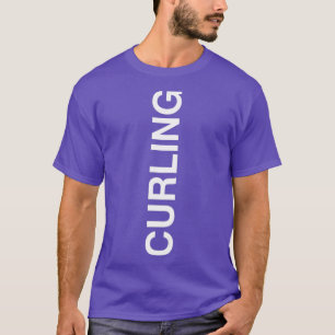 T-shirt Curling texte vertical Curling pour les curling