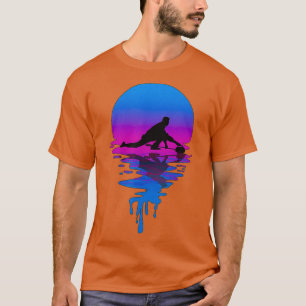 T-shirt Curling vintage Retro Sunset