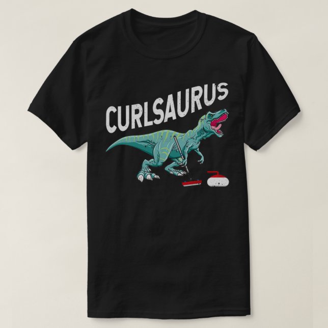 T-shirt Curlsaurus Curling Saurus Dinosaure Curling Fer (Design devant)