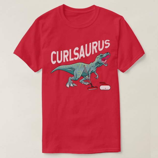 T-shirt Curlsaurus Curling Saurus Dinosaure Curling Fer (Design devant)