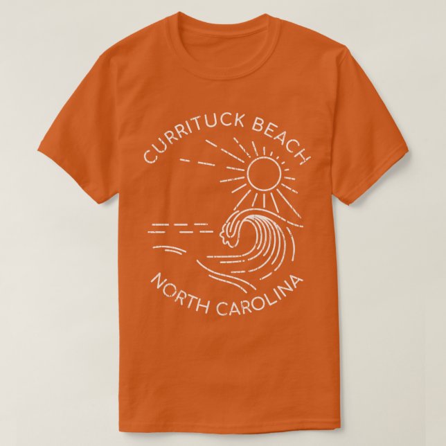 T-shirt Currituck Beach North olina Sable et Surf Sun (Design devant)