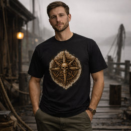 T-shirt Cursed Compass Sigil Pirate