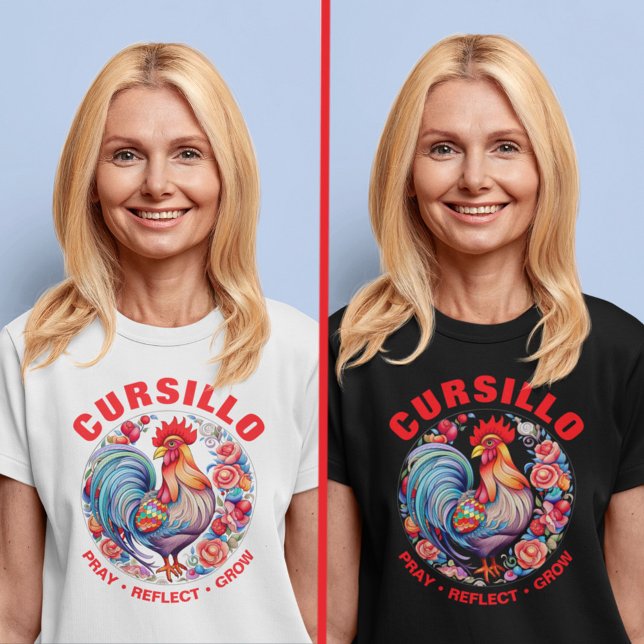 T-shirt Cursillo Rooster avec Rose Pray Reflet Grow (Créateur téléchargé)