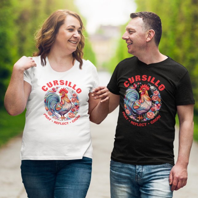 T-shirt Cursillo Rooster avec Rose Pray Reflet Grow (Créateur téléchargé)