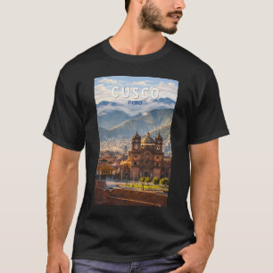 T-shirt Cusco Pérou Illustration Art de voyage Vintage