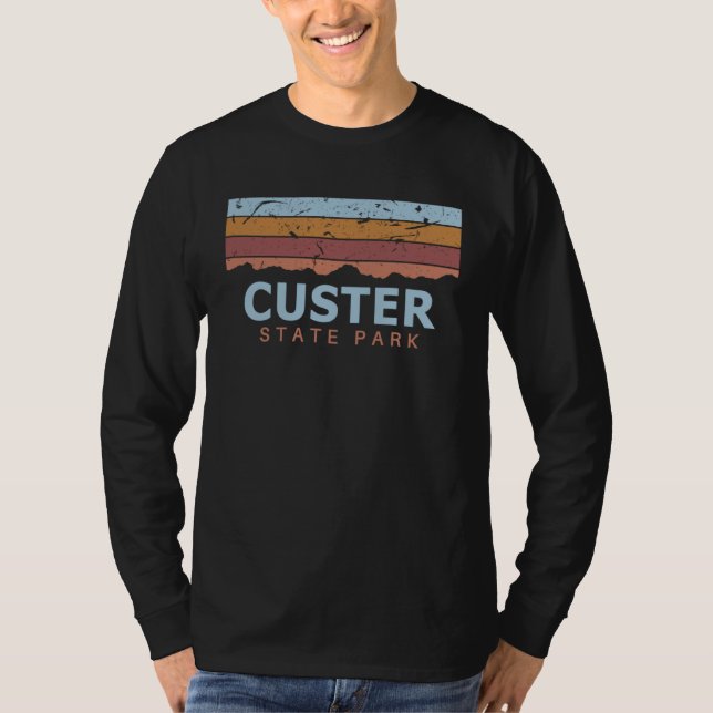 T-shirt Custer State Park South Dakota Retro Cool (Devant)