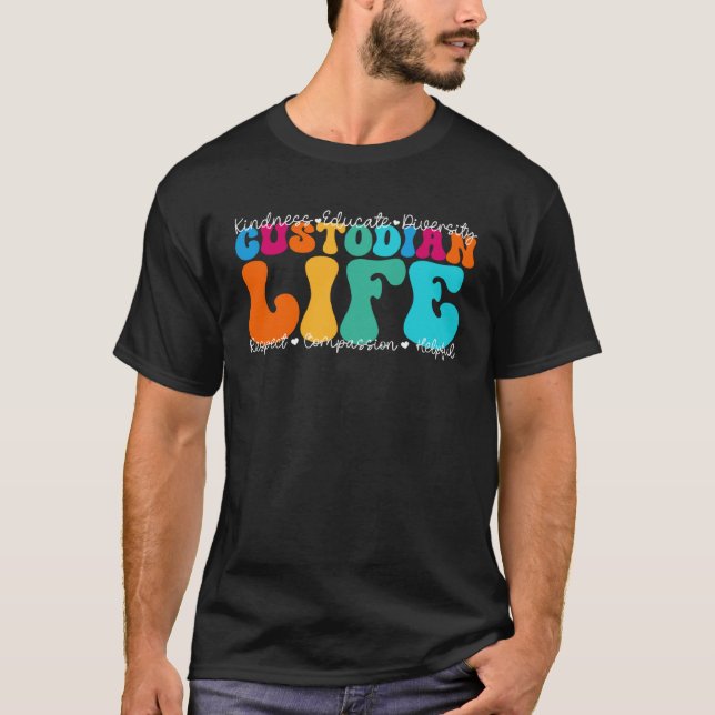 T-shirt Custodian Life Appreciation Week Back to School (Devant)