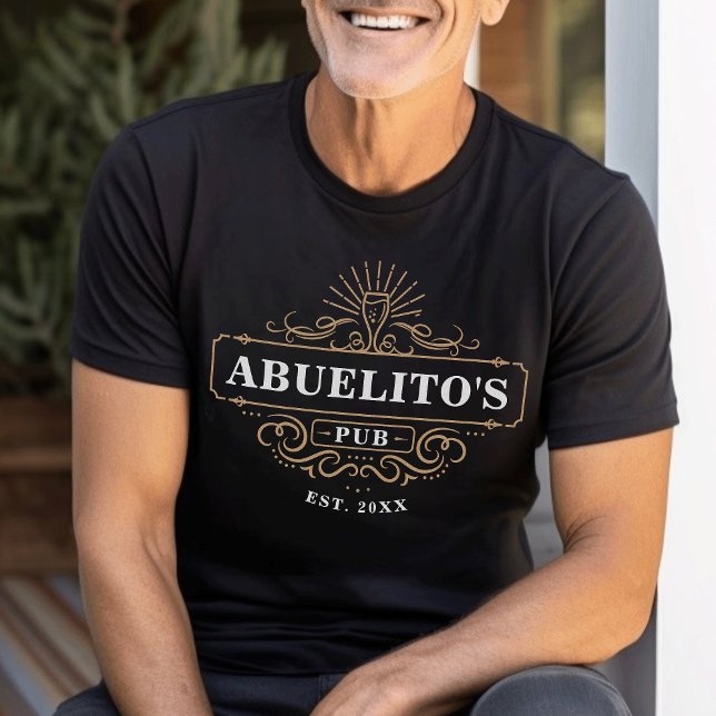 T-shirt Custom Abuelito's Pub Home Bar Année de création (Créateur téléchargé)