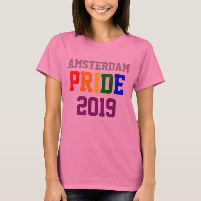 T-shirt Custom Amsterdam Pride 2019 (Devant)