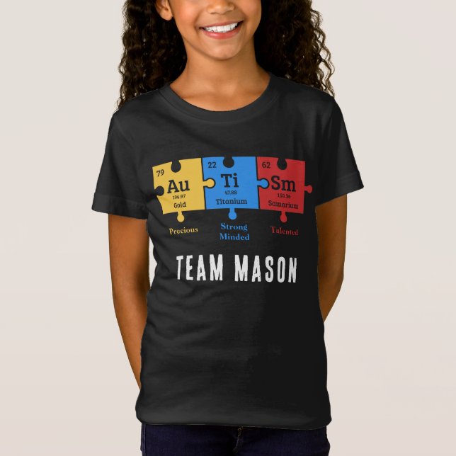 T-Shirt Custom Autism Awareness Campaign Matching Team (Devant)