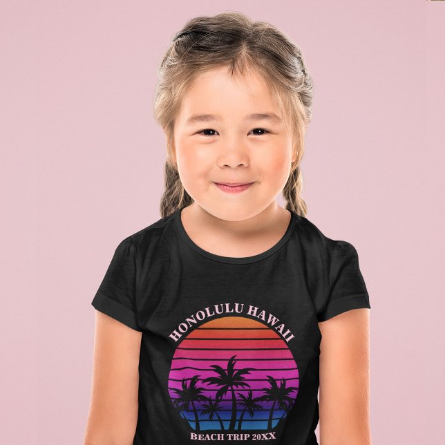 T-shirt Custom Beach Trip Tropical Palm Trees Kids (Créateur téléchargé)