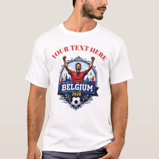 T-shirt Custom Belgium Soccer Football Team Supporters