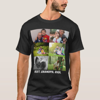 T-shirt Custom Best grand-père ever 6 photo collage