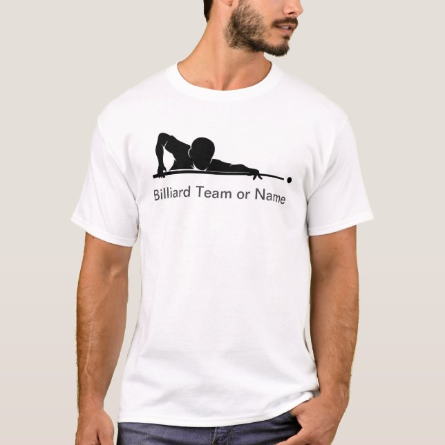T-shirt Custom Billiards Pool League Team Gear (Devant)