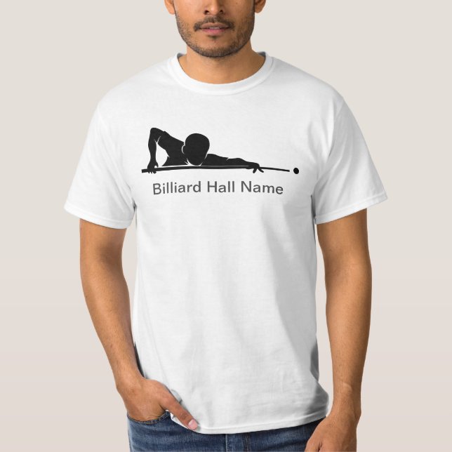 T-shirt Custom Billiards Pool League Team Gear (Devant)